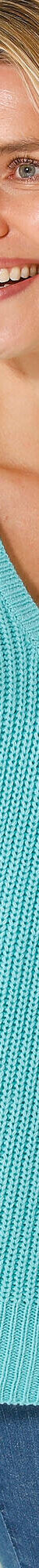 Pull tunique col V, maille anglaise (turquoise) Pull tunique col V, maille anglaise (turquoise)